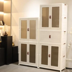 Stackable Storage Cabinet with Wheels