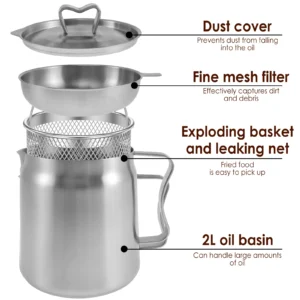 Stainless Steel Oil Strainer Pot